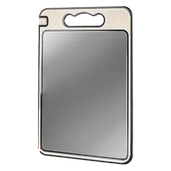 Wiueurtly 2 In 1 Stainless Cutting Board With Handle Chopping Large Big Small Metal Carving Kitchen Meat Block Not Titanium Wood Glass Stone Rubber