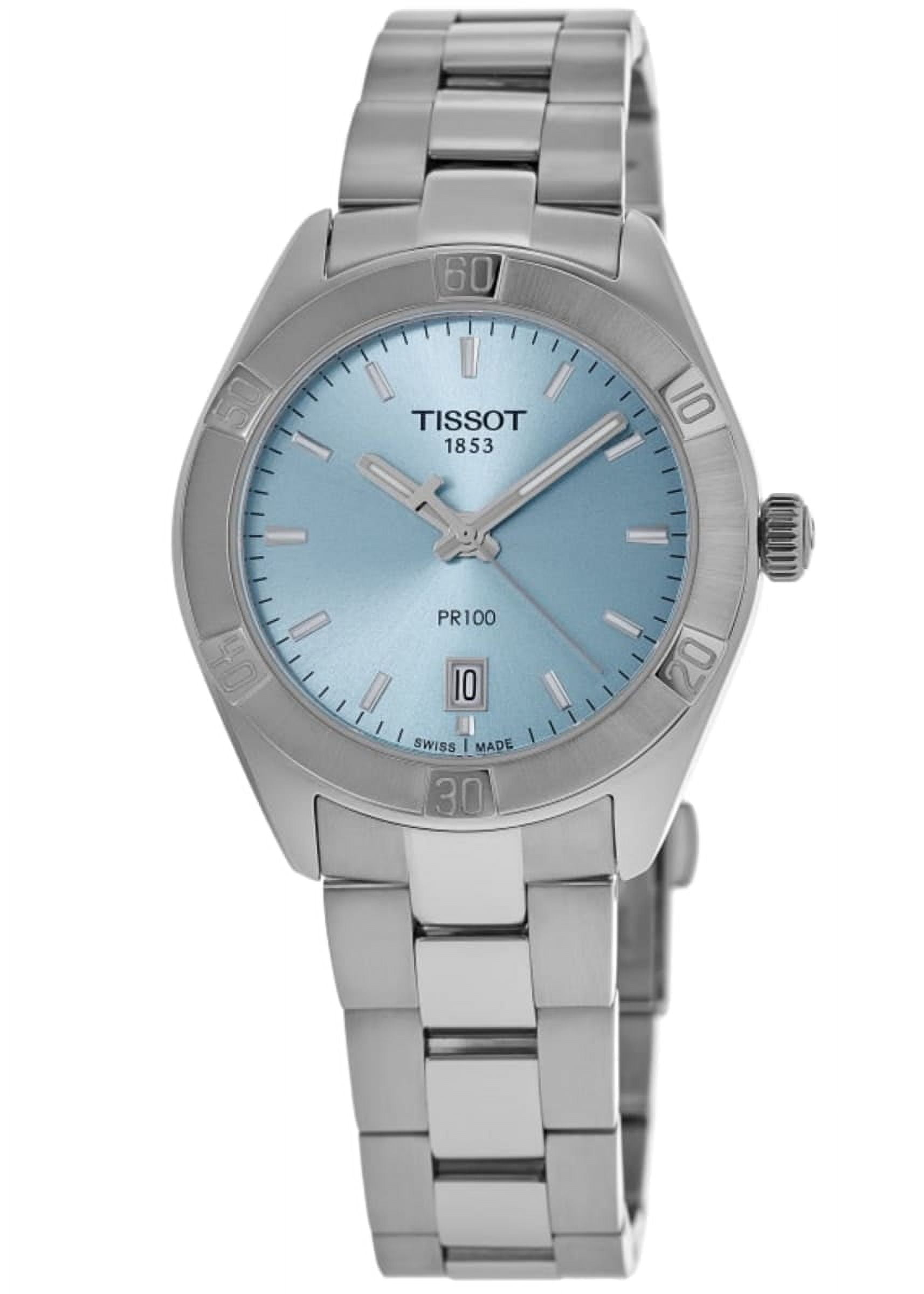 Tissot PR 100 34mm Quartz Ice Blue Dial Steel Women's Watch T150