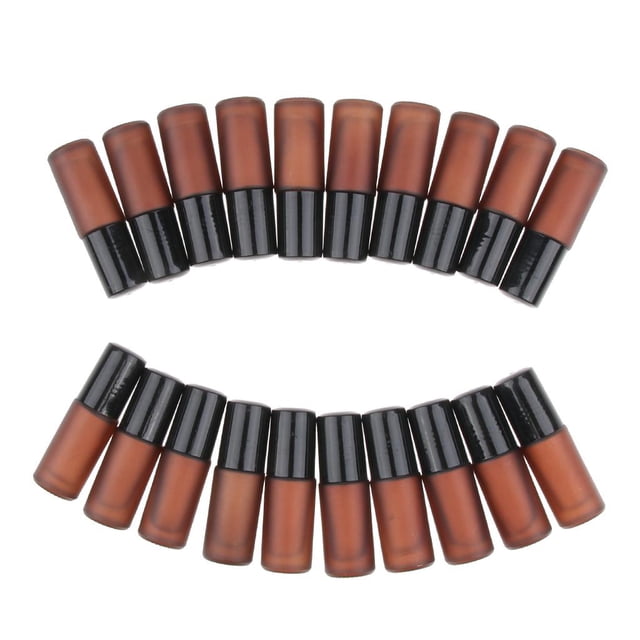 Paquete de 20 botellas con forma de bola para , aceite esencial, perfume de aromaterapia 5 ml Ámbar Colcomx Botella de perfume