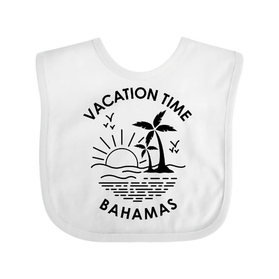 Inktastic Vacation Time in Bahamas Boys or Girls Baby Bib