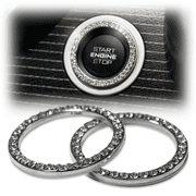 Bling Ring Auto Interior Jewelry Applies to Most Vehicle Interiors - 3 Pack
