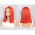 thumbnail image 3 of Unique Bargains Lace Front Wigs for Women 14" Orange Medium Long Straight Hair with Wig Cap, 3 of 6