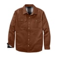 thumbnail image 5 of Mens Flannel Lined Shirt Jacket Long Sleeve Snap Button Western Jacket Cargo Outdoor Cowboy Shirts Jackets with Pockets, 5 of 7