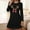 Black, variant on FDGIU Women's Christmas Nightgown Long Sleeve - Cute Graphic Print Loose Crewneck T-Shirt Dress, Holiday Sleepwear & House Coat