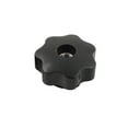 thumbnail image 2 of M8 Female Thread Through Hole Star Head Screw Clamping Knob Grip Black 2pcs, 2 of 4