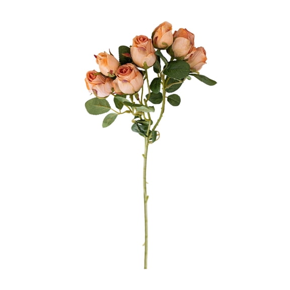 Taicans Artificial Rose Bud Stem,7 Heads Fake Silk Roses,18.8in Long Stem Artificial Flowers for Wedding Bouquets,Table Centerpieces,Home Decor