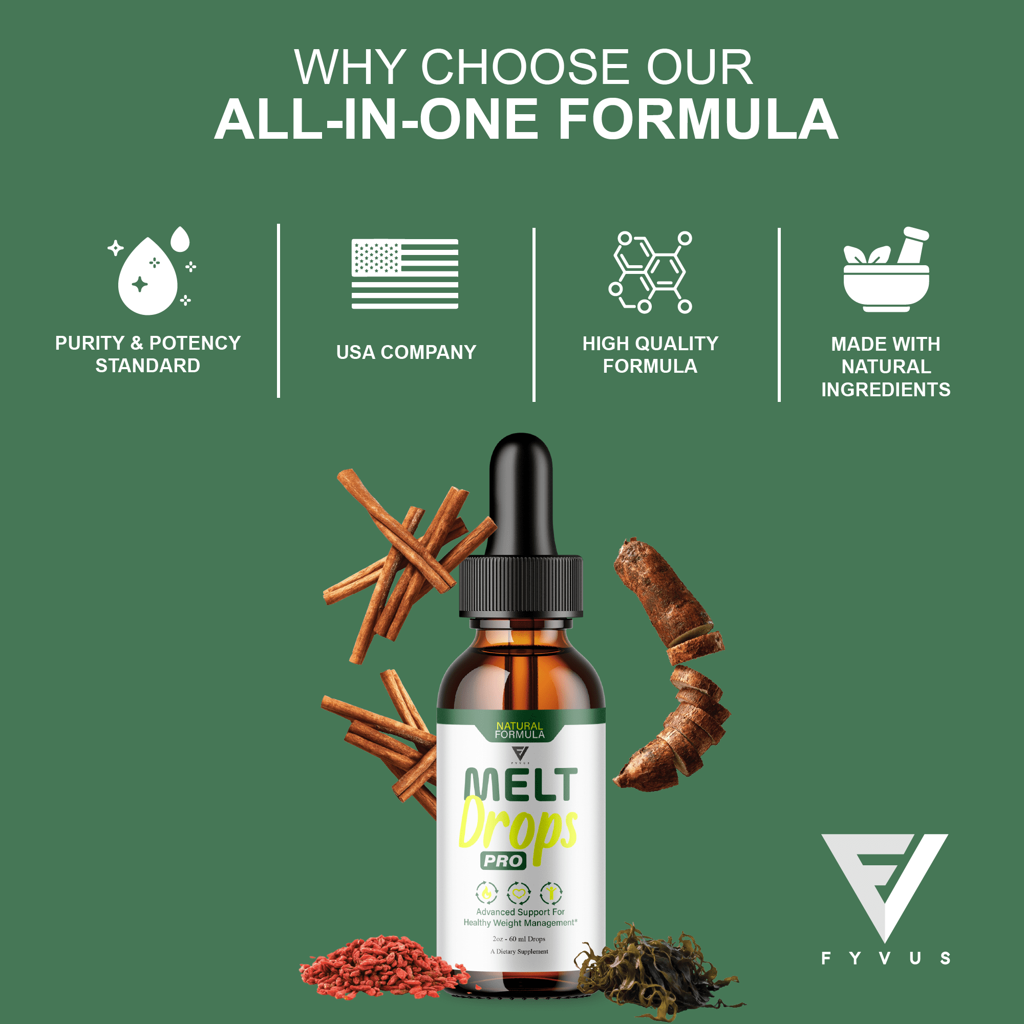 Melt Drops Pro Supplement, Melt Drops Pro Weight Management Formula (2oz)