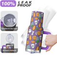 thumbnail image 4 of Halloween Tumbler 40 oz with Handle and Straw Ghost Haunted Skull Tumbler Halloween Gifts for Women Insulated Travel Mug, 4 of 5