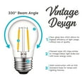 thumbnail image 7 of Luxrite A15 Vintage Dimmable LED Light Bulb 4W 40W Equivalent 2700K Warm White, 400 Lumens, E26, 4-Pack, 7 of 7