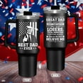 thumbnail image 3 of Best Dad Ever Tumbler with Handle 40oz, Trump Dad Gifts for Birthday Christmas Fathers Day, Gift for Dads from Daughter Son, 3 of 7