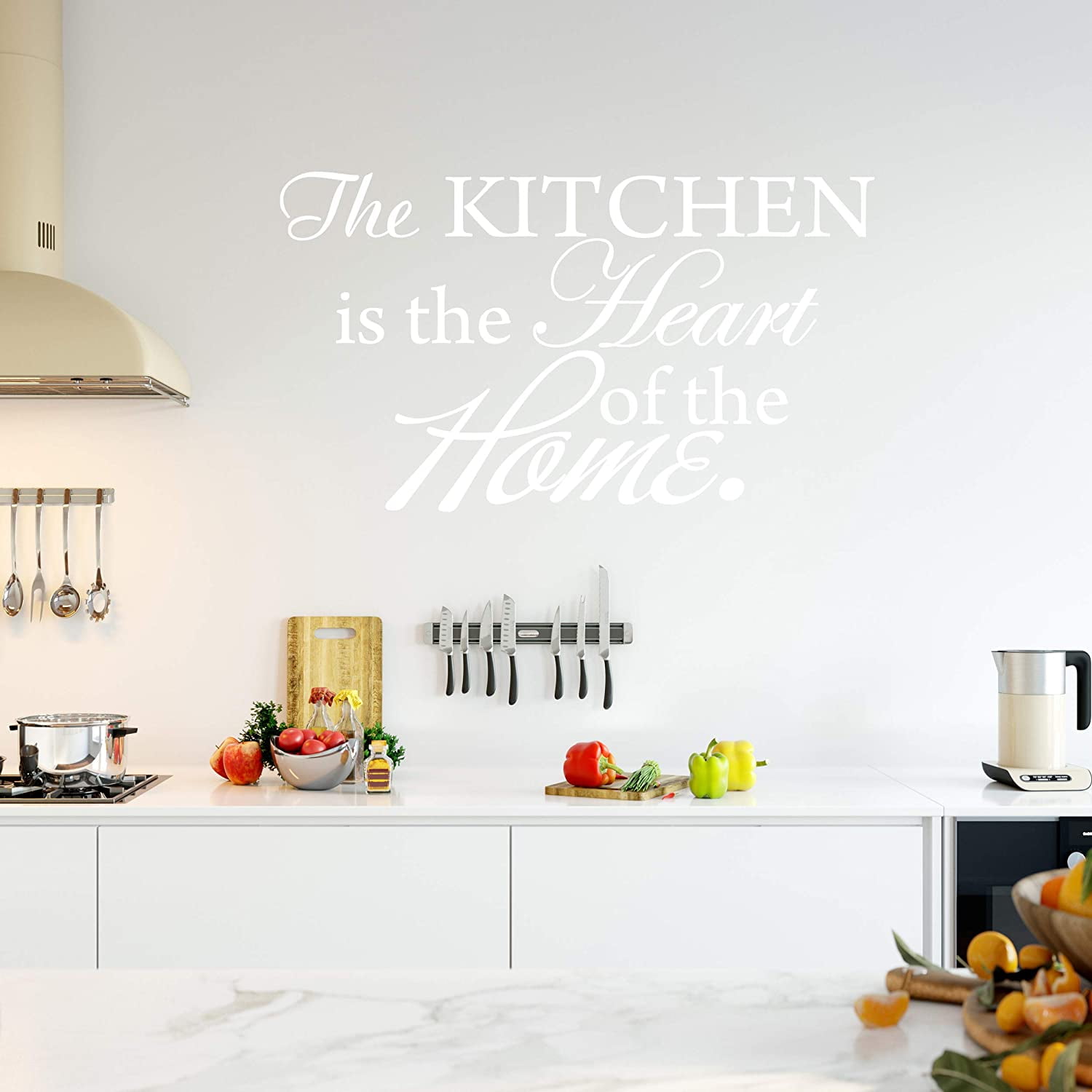 VWAQ The Kitchen is The Heart of The Home Wall Decal Sticker Decor Dining Room Vinyl Wall Sayings Walmart