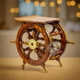 thumbnail image 7 of Nagina International Wooden Hand Crafted Ship Wheel Table Home Decor (16 Inches), 7 of 7