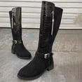thumbnail image 5 of Yeahitch Womens Winter Boots Mid Calf Zippers Womens Winter Boots Round Toe Chunky Heel Warm Comfortable Tall Boots, 5 of 8