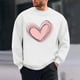 thumbnail image 1 of Amzcrzy Sudadera Para Hombre, Con Estampado De Corazones, Informal, De Manga Larga Y Cuello Redondo, Con Capucha, Color Blanco, Xl, 1 of 6