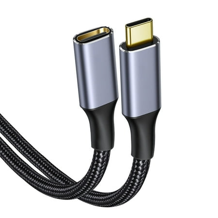 Thunderbolt 3/4 Extension Cord USB-C 3.1 Female Cable 10Gbps PD 100W 4K video 60hz compartible all purpose use 6.6FT