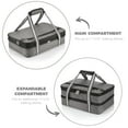 thumbnail image 3 of Insulated Expandable Double Casserole Carrier and Lasagna Holder for Picnic Potluck Beach Day Trip Camping Hiking - Hot and Cold Thermal Bag in Gray – Tote can hold 11 x 15 or 9 x 13 baking dish, 3 of 10