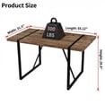 thumbnail image 6 of CasaGlajore 55" Modern Industrial Dining Table with MDF Tabletop and Matte Black Metal Legs, 6 of 6
