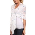 thumbnail image 4 of Sakkas Hillary summer breeze lightweight flowing sheer gauze wrap scarf - 2-White - OS, 4 of 4