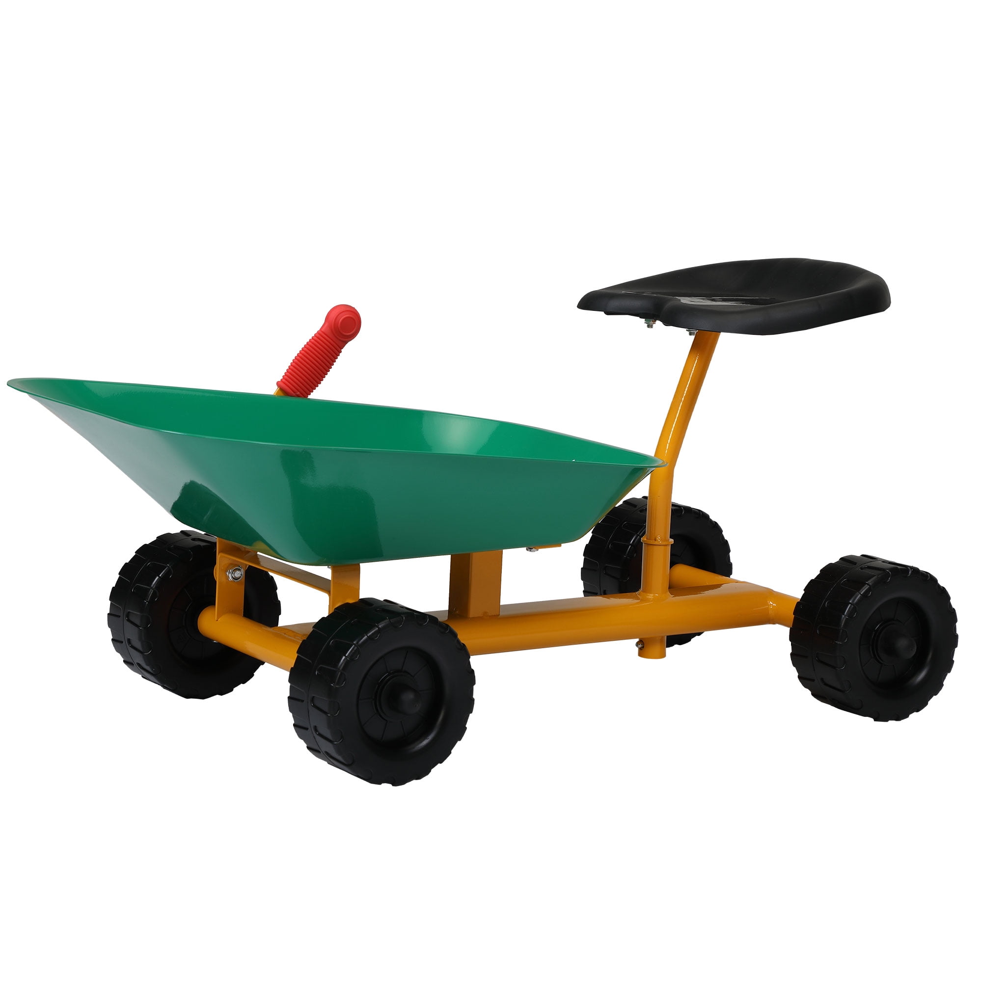 Kepooman Kids Heavy Duty Steel Ride-on Sand Dumper with with 3 Wheels for Children, Green Kepooman Kids Heavy Duty Steel Ride-on Sand Dumper with with 3 Wheels for Children, Green