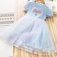 thumbnail image 1 of Vestidos infantiles de verano para niñas, vestido de princesa Frozen Elsa Anna, disfraz de fiesta de cumpleaños, Vestidos, trajes para niños pequeños, ropa 120 Gao Jinjia LED, 1 of 2