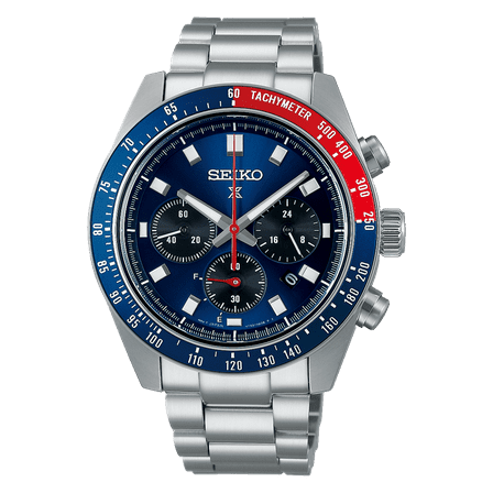 Seiko Prospex Speedtimer Solar Chronograph 41.4 mm Blue Dial Men's Watch SSC913
