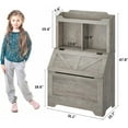 thumbnail image 3 of Geetinfly Wooden Bookcase and Toy Storage Organizer,47.8inch H with Flip-Top Lid,Boys Girls Toy Storage Organizer for Playroom Bedroom Nursery,Gray, 3 of 8