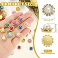 thumbnail image 2 of 12mm Sunflower Pearl Sew on Rhinestones, 200 Pcs Rhinestone Sequin Embellishments Crystal Glass Metal Base for Bedazzling, Beige, 2 of 7