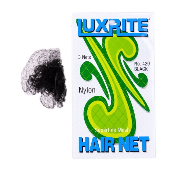 {Option : Black - 3/PK} Other Accessories: Luxrite Hair Net - Superfine Mesh w/ SLEEKSHOP Hair Rat Tail Steel Pin Comb for Scalp