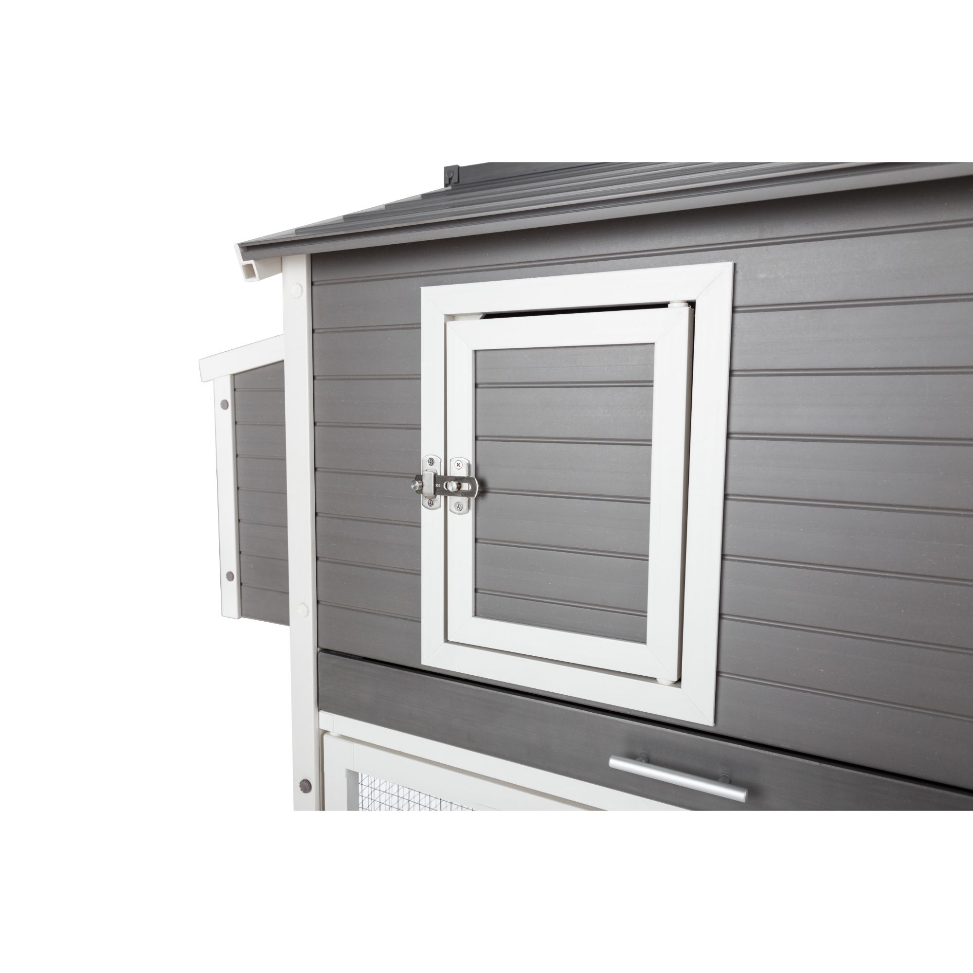 New Age Pet® ECOFLEX® Urban Farm Chicken Coop - 2-Level Living Space with Nesting Box, Roosting Bars, and NeveRust Stainless Steel Pen, Easy Assembly, Ideal for 2 Average Size Chickens or 4 Bantams