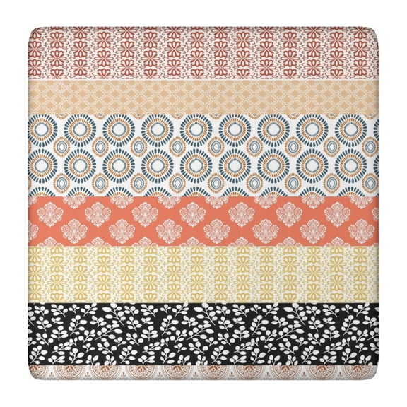 Colorful Bohemian Design Tablecloth with Stretch Fit for Various Table Settings