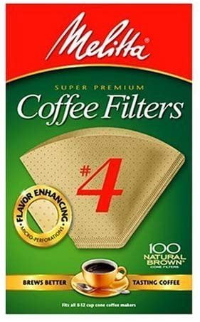 Melitta Cone Coffee Filters, Natural Brown #4, 100 Count Pack Of 3