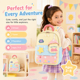 thumbnail image 7 of Lomyolo Kids Backpack for Girls 3-8, Small School Backpack for Preschool Kindergarten, Lightweight Toddler Backpack with Cartoon Patterns, Oxford Bookbag for Travel-YELLOW, 7 of 7