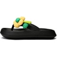thumbnail image 2 of Women’s EVA Platform Flip Flops with 3D Cotton Flower, Soft Pillow Sandals, Non-Slip Cushioned Thong Slippers for Indoor & Outdoor, Cute Summer Slides, 2 of 14