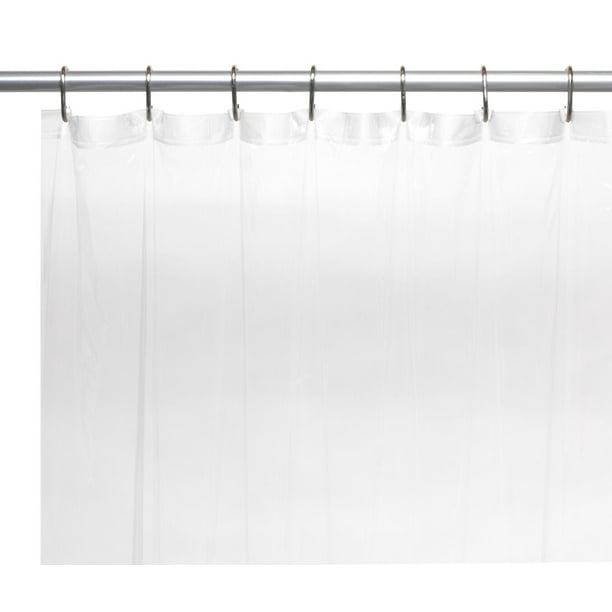 Royal Bath Extra Long 5 Gauge Vinyl Shower Curtain Liner With Metal