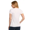 thumbnail image 2 of Women's Cotton V-Neck Classic-Fit Short Sleeve T-Shirts Casual Tee Summer Tops, White, L, 1 Piece, 2 of 3