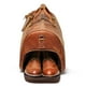 thumbnail image 3 of Bolsa de viaje de piel Leathfocus, clásica para hombre, bolsa de fin de semana de piel para toda la noche, de grano completo, retro, deportiva, gimnasio, equipaje de mano con cremallera YKK (marrón), 3 of 7