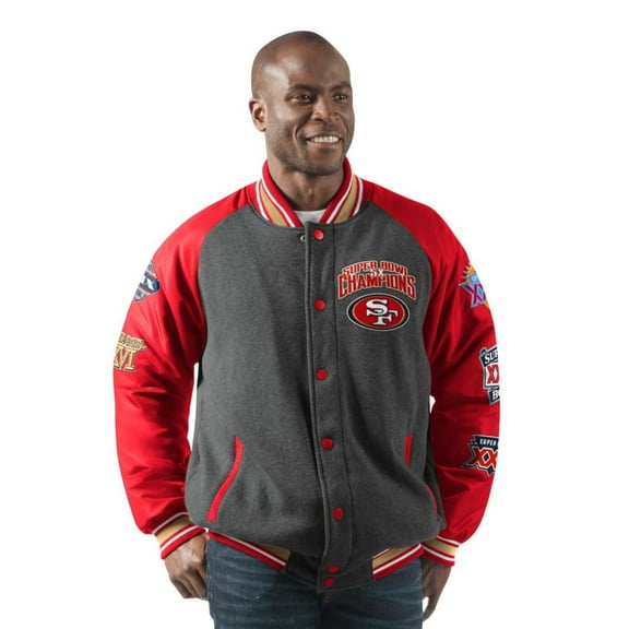 Officially Licensed NFL Men's Power Hitter Varsity Jacket by Glll