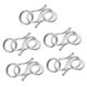 thumbnail image 1 of Conector de Cierre de Gancho S de Plata 2x5 Piezas para Collar de Bricolaje perfecl Ganchos de joyería, 1 of 8