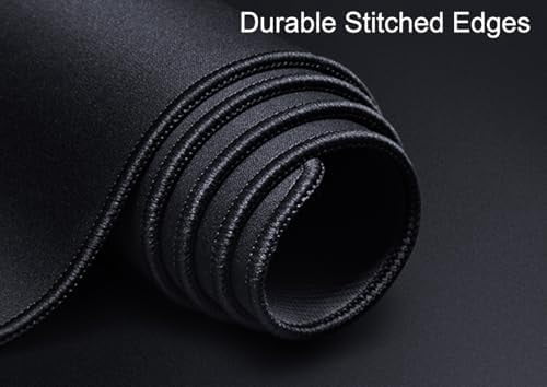 Large Gaming Mouse Pad, XXL Extended Computer Keyboard Mouse Mat with Stitched Edges, 31.5" x 15.7" Non-Slip Waterproof Rubber Base Office Big Long Mousepad for Work, Game, Office, Home, Black