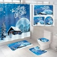 thumbnail image 2 of Toilet Cover Seat Qwtwty Christmas Bathroom Mat Set Non Slip Bath Mats And Rugs for Shower Toilet Cover And Bathtub Rug Soft And Absorbent Flooring Accessories for Home Decor 4 Piece, 2 of 6