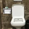 thumbnail image 4 of Portarrollos de papel higiénico montado en la pared de acero inoxidable con estante de almacenamiento para teléfono móvil ANGGREK Otros, 4 of 8
