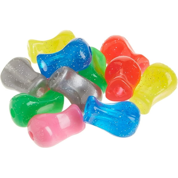 The Pencil Grip Glitter Pencil Grippers 12 Pcs, Pencil Grips for Handwriting, Ergonomic Pen Grip for Righties & Lefties, Pencil Holder for All Ages, Writing Tool with Cushion