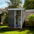 thumbnail image 5 of Aoxun 5' x 3' Outdoor Metal Storage Shed, with Door, Tool Storage Shed for Backyard, Patio, Lawn, 5 of 8