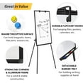 thumbnail image 6 of Easel Whiteboard - Black Magnetic Portable Dry Erase 40 x 28 Tripod Height Adjustable, Flipchart Easel Stand White Board for Office, 6 of 15