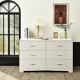 thumbnail image 5 of Gymax 6-Drawer Dresser Storage Dresser Chest 6 Spacious Drawers w/Handle White, 5 of 10