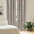 thumbnail image 2 of Ambesonne Retro Curtains, Geometric Angled Lines, Pair of 28"x63", Multicolor, 2 of 5