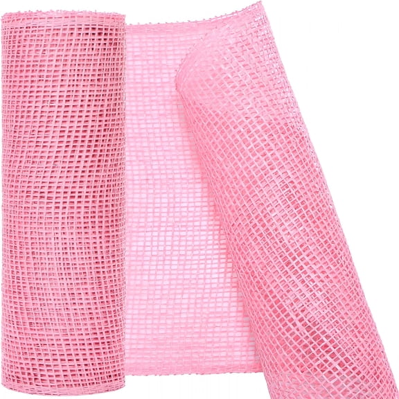 AUQ Deco Mesh 10 Inch x 15 Feet Decor Mesh Ribbon Imitation Burlap Deco Mesh Wreath Supplies PP Plastic Mesh Roll for Spring Wreaths,Swags,Craft,Party Decoration (1Roll)