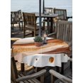 thumbnail image 2 of Outdoor Tablecloth with Umbrella Hole for Patio/Picnic/Party/Camping, Brown Marble Waterproof Table Cloth Round Cover Washable, Vintage Gradient Abstract Aesthetic Art (Dia 54"), 2 of 9