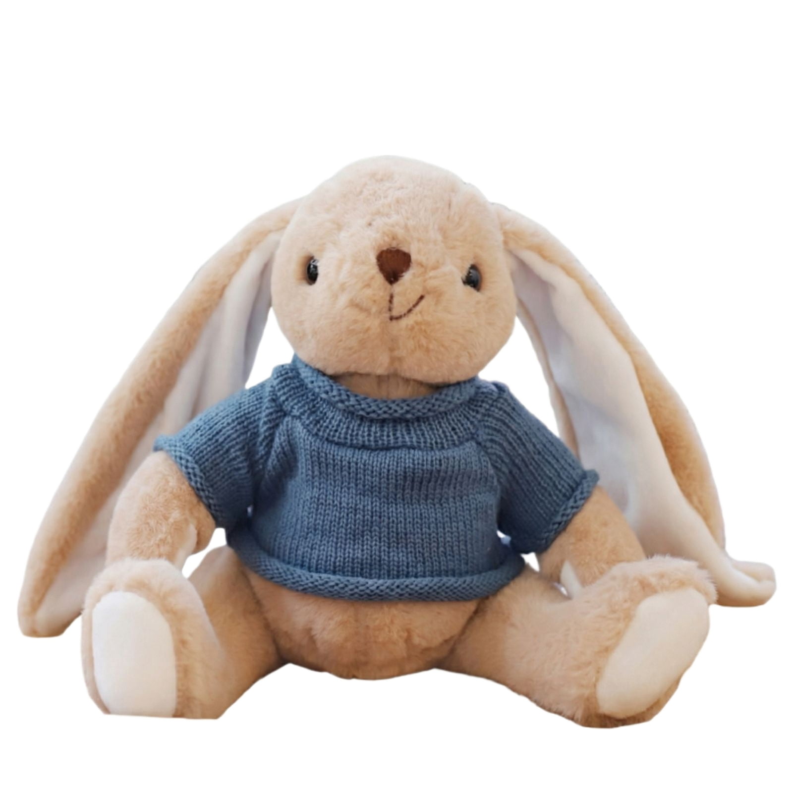 Easter Bunny Stuffed Animals Plushies Plush Toys – Soft Cuddly Rabbit Doll with Red Apron, 30cm Easter Holiday Gift for Kids, Toddlers & Families, Hypoallergenic Polyester Fiber Filled Red