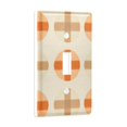 thumbnail image 2 of Yayeee Toggle Light Switch Wall Plate 1-Gang 4.5"x2.7" Home Decorative Outlet Cover, Beige Geometric Pattern, 2 of 7